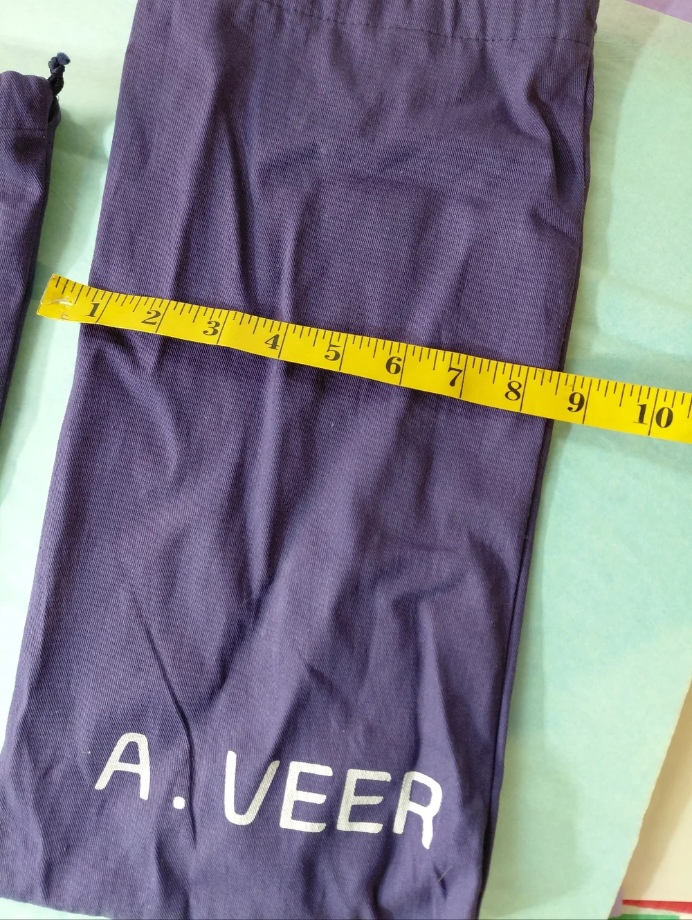 A. Veer Purple Dust Cover Drawstring Pouch Bags
